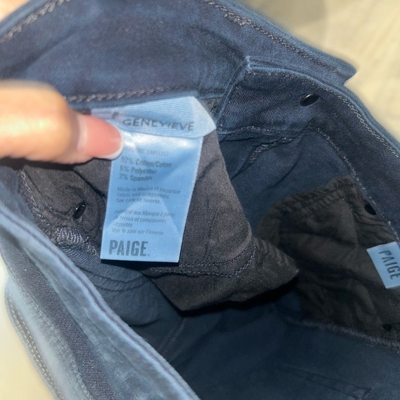 PAIGE Genevieve Hi-Rise Flare Leg Jeans Dark Wash Size 24 - Picture 11 of 14